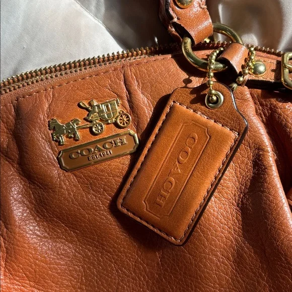 Coach Vintage Leather Camel Tan Light Brown Removable Crossbody Shoulder Bag - Picture 3 of 17